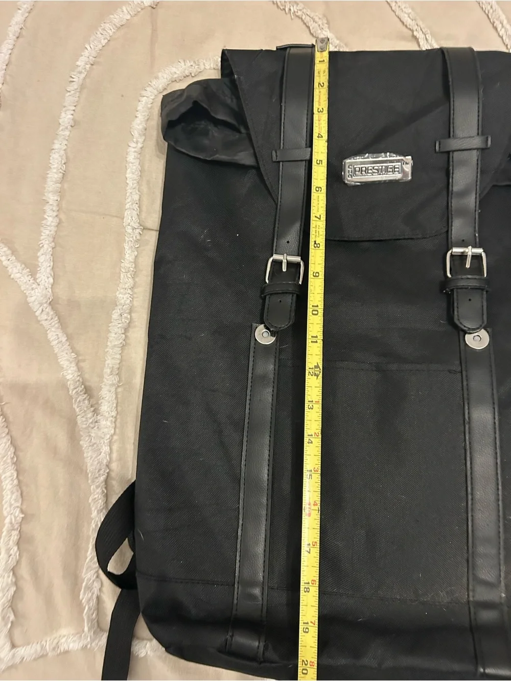 Prestige Black Roll-Top Backpack
